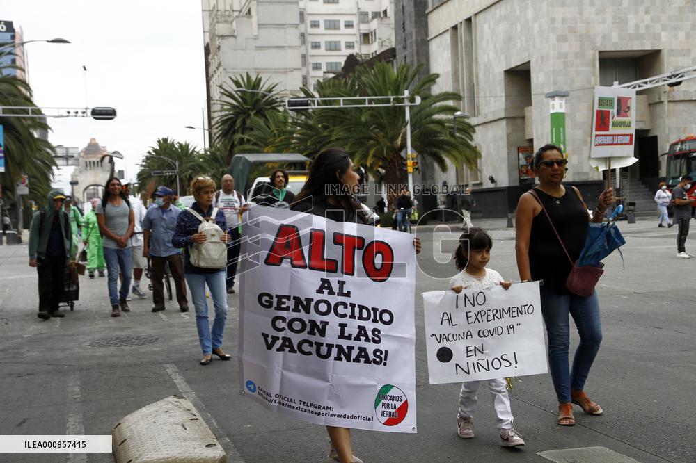Anti-Vax Protest - Mexico City