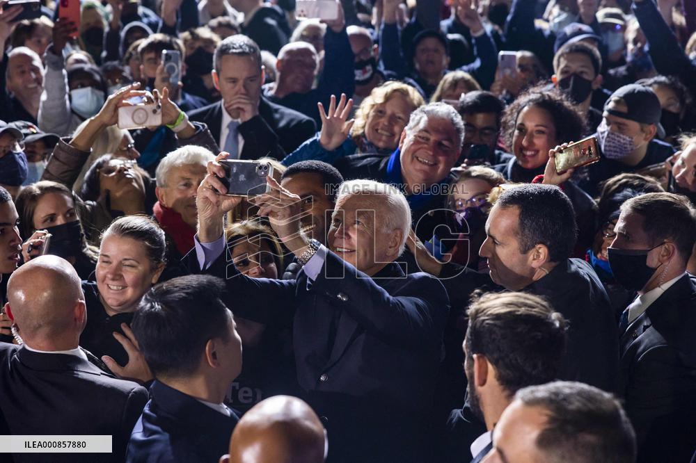 President Biden campaigns for Terry McAuliffe in Virginia