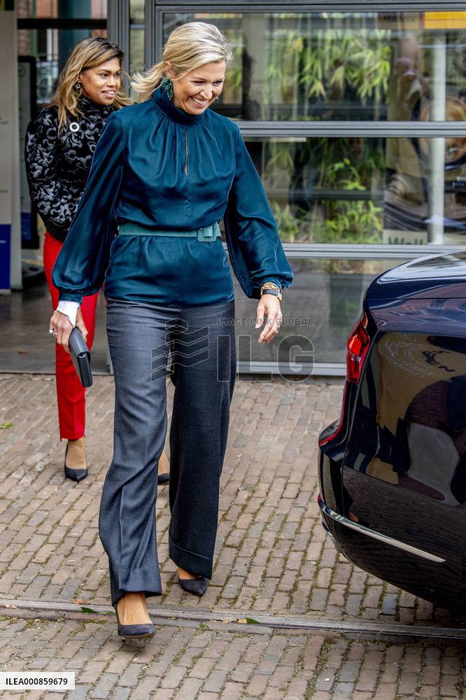 Queen Maxima Attends An Event Launch - The Hague