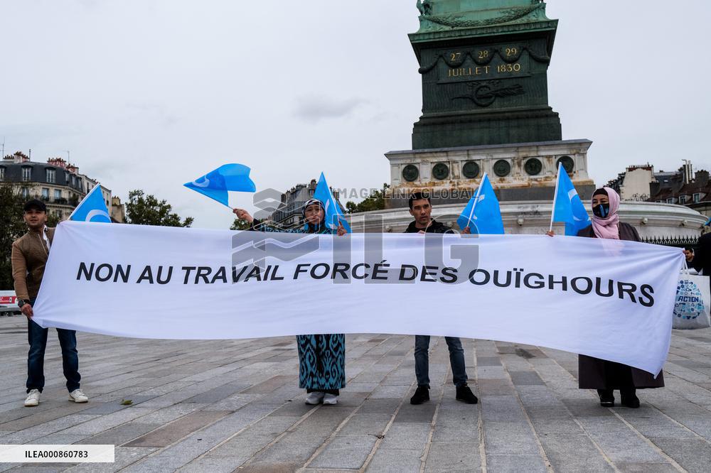 Rally in support of China's Uyghurs people - Paris