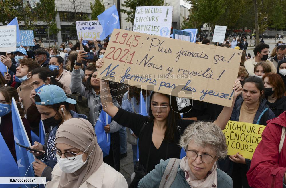 Rally in support of China's Uyghurs people - Paris