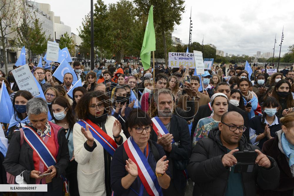 Rally in support of China's Uyghurs people - Paris