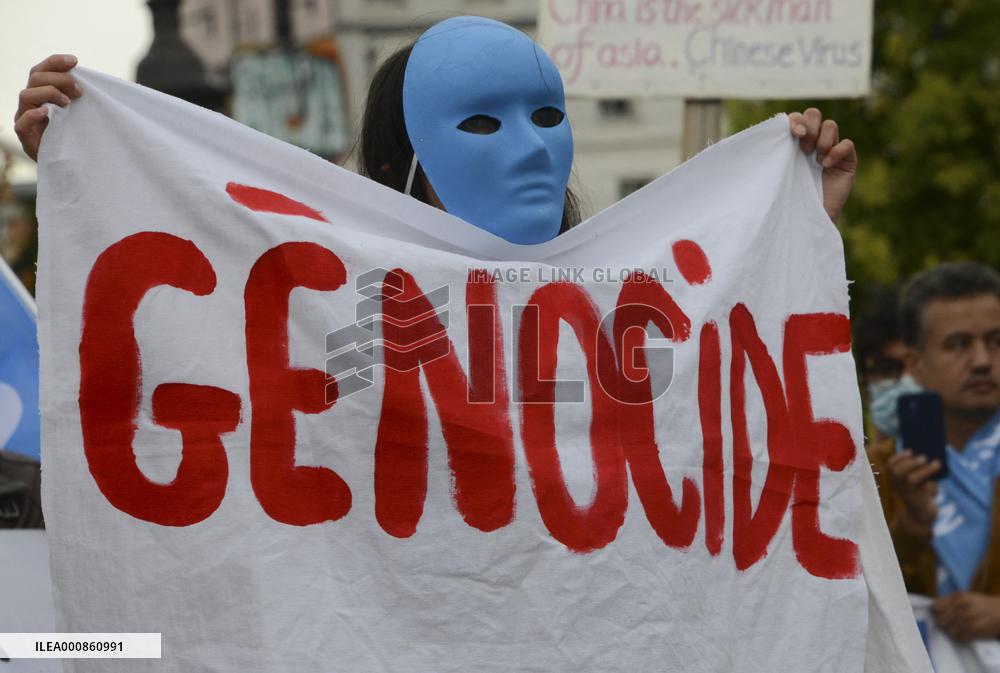 Rally in support of China's Uyghurs people - Paris