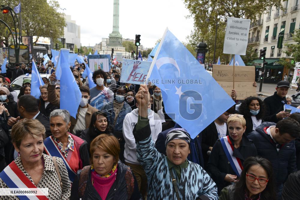Rally in support of China's Uyghurs people - Paris