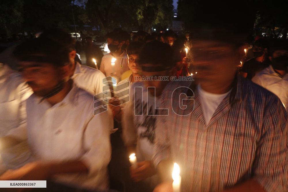 Candel Light March Against The Killing Of Farmers In Lakhimpur - India