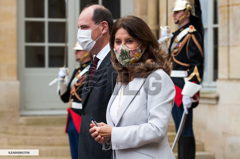 PM Castex Meets With Colombian Vice President - Paris