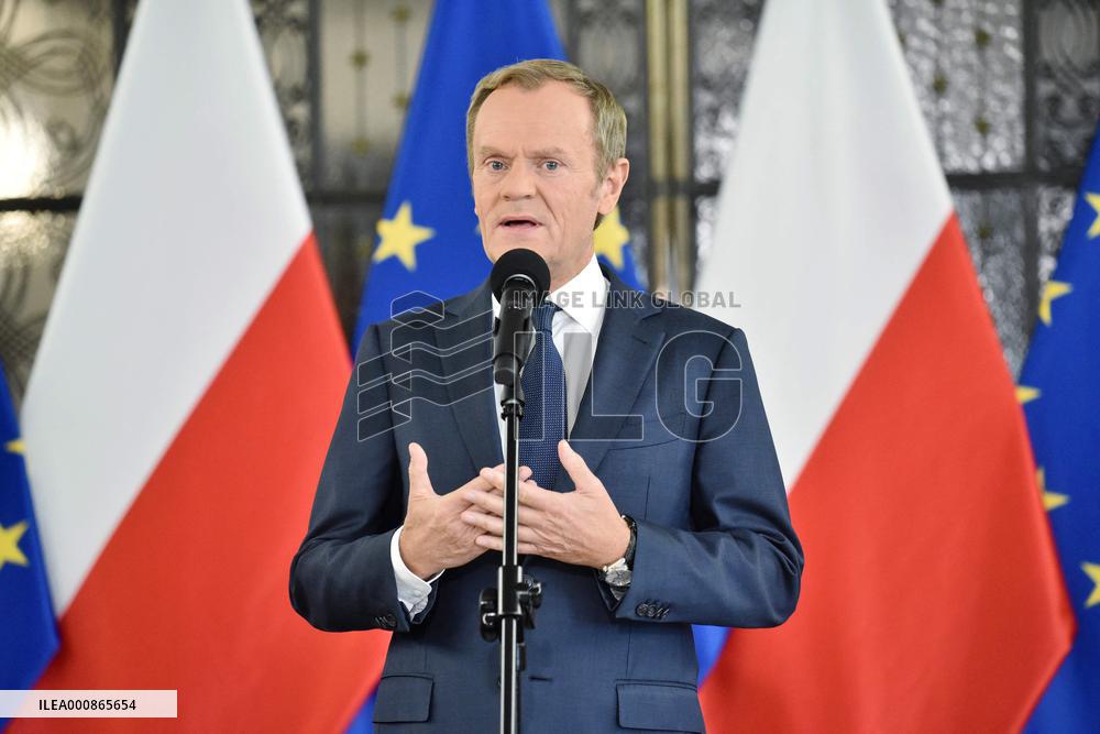 Donald Tusk Press Conference - Warsaw