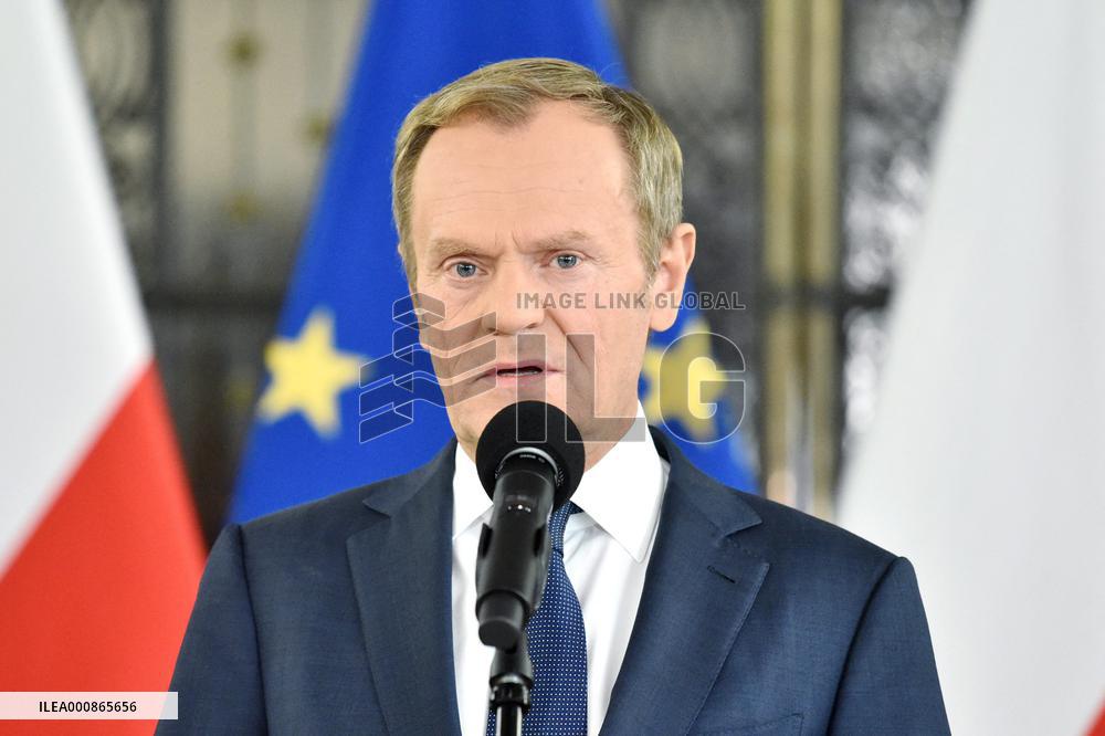 Donald Tusk Press Conference - Warsaw