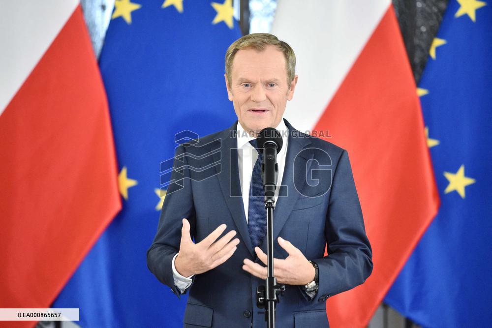 Donald Tusk Press Conference - Warsaw
