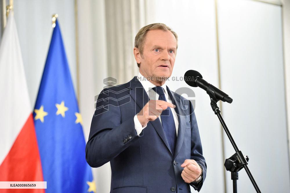 Donald Tusk Press Conference - Warsaw