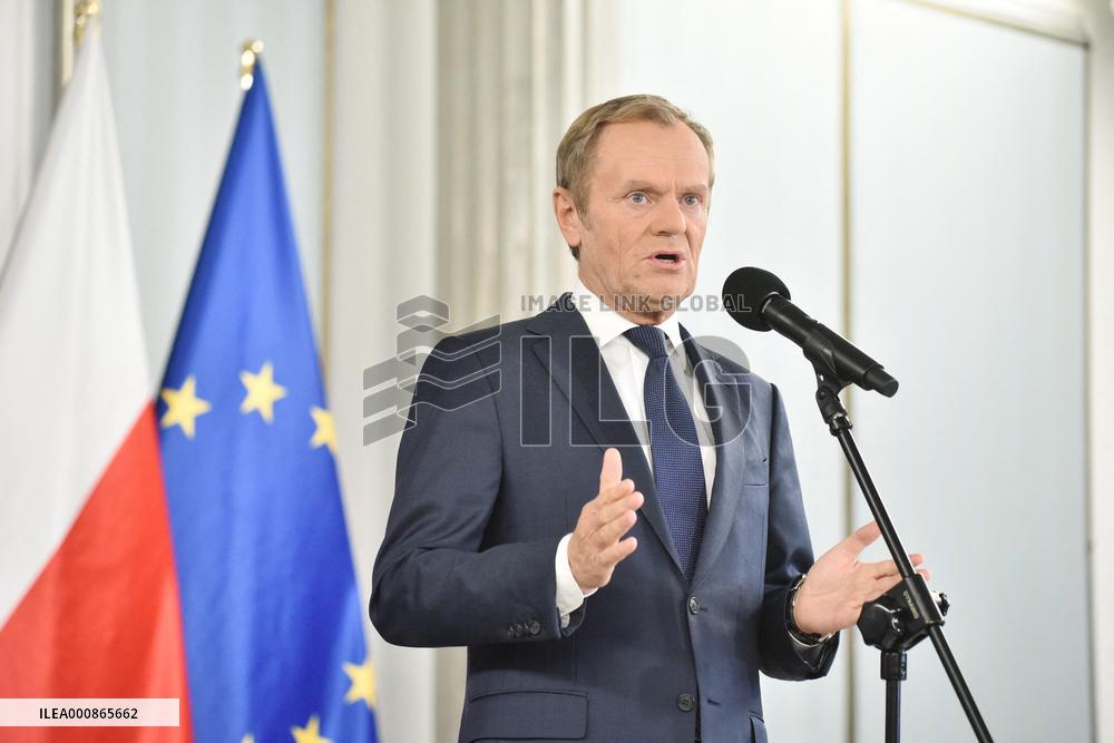 Donald Tusk Press Conference - Warsaw