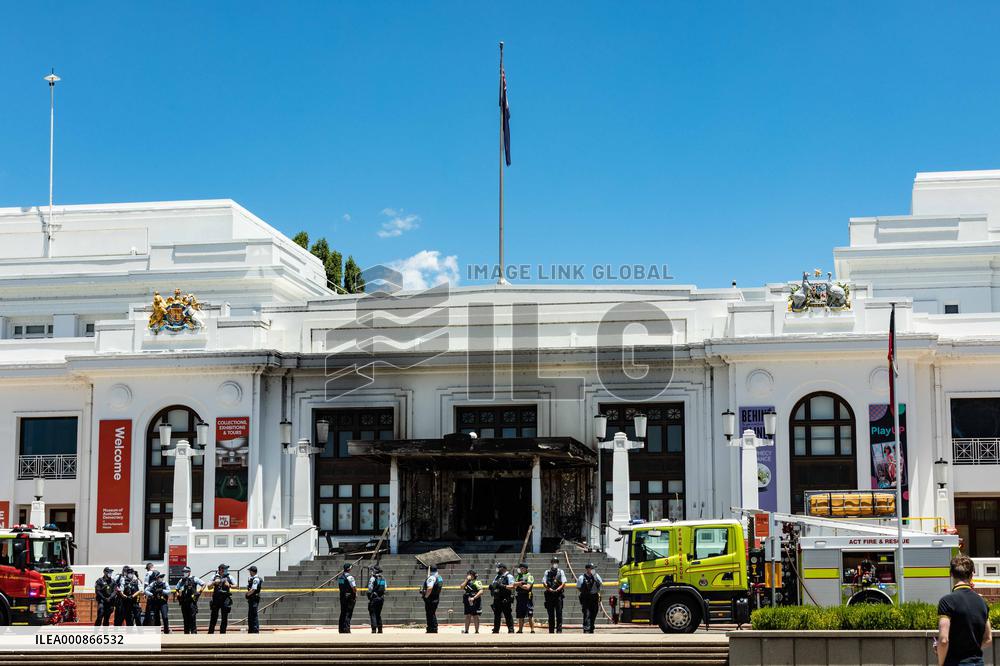 AUSTRALIA-CANBERRA-OLD PARLIAMENT HOUSE-FIRE