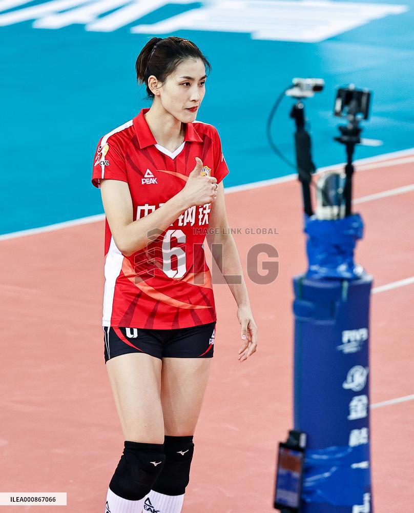 (SP)CHINA-GUANGDONG-JIANGMEN-VOLLEYBALL-WOMEN'S SUPER LEAGUE-SHANGHAI VS JIANGSU (CN)