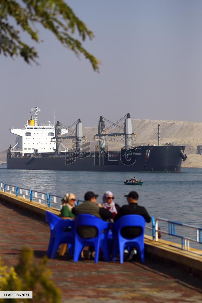 EGYPT-ISMAILIA-SUEZ CANAL-REVENUE-NEW RECORD