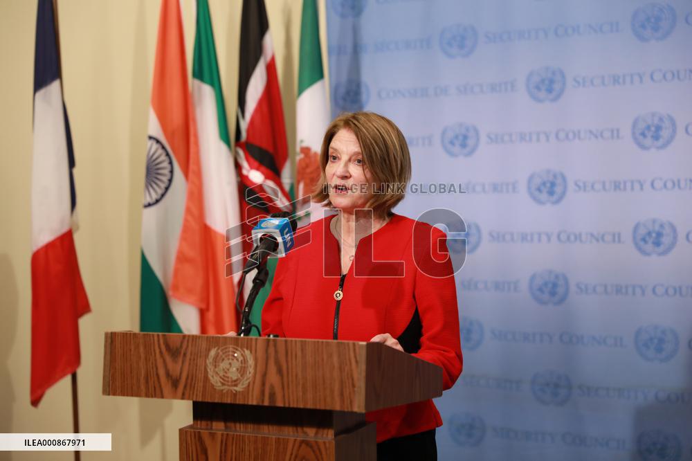 UN-SECURITY COUNCIL-NON-PERMANENT MEMBERS-FLAG INSTALLATION CEREMONY
