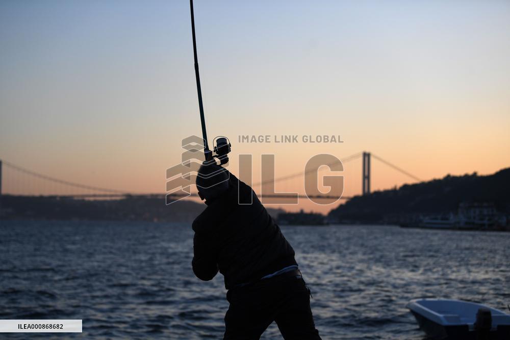 TURKEY-ISTANBUL-ANGLERS