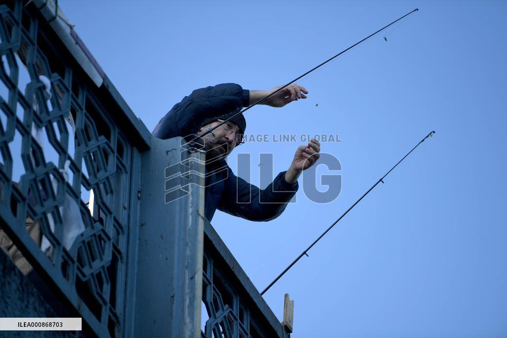 TURKEY-ISTANBUL-ANGLERS