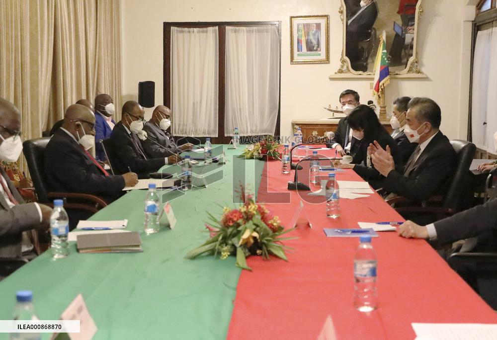 COMOROS-PRESIDENT-CHINA-WANG YI-MEETING