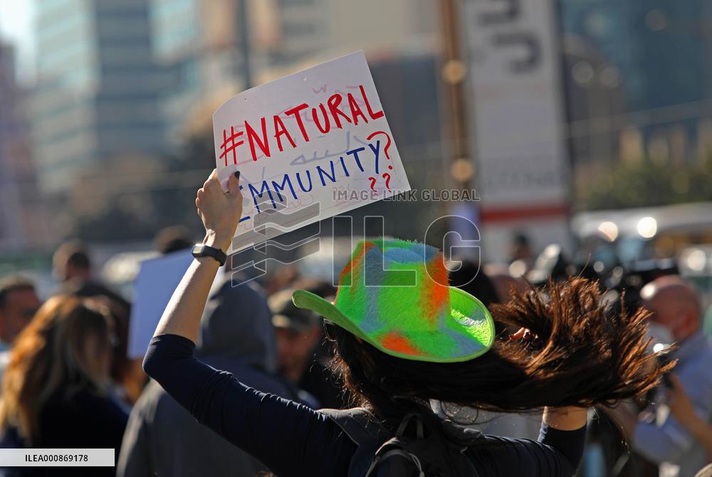 LEBANON-BEIRUT-VACCINATION-PROTEST