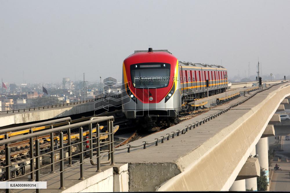 PAKISTAN-LAHORE-B&R-CPEC-ORANGE LINE METRO TRAIN