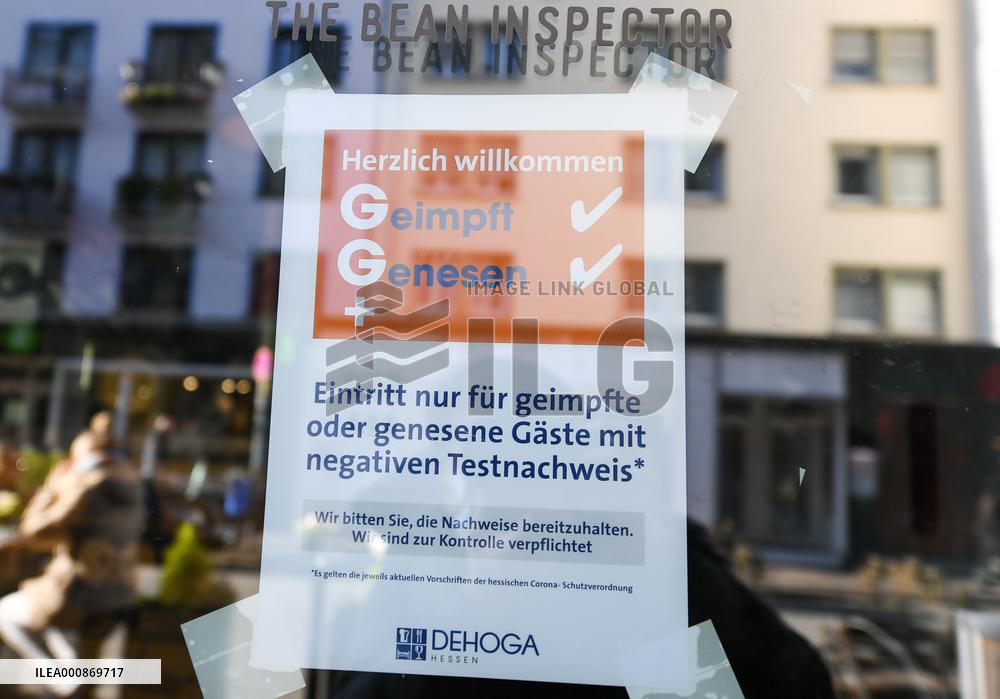 GERMANY-FRANKFURT-COVID-19-2G PLUS-RULE