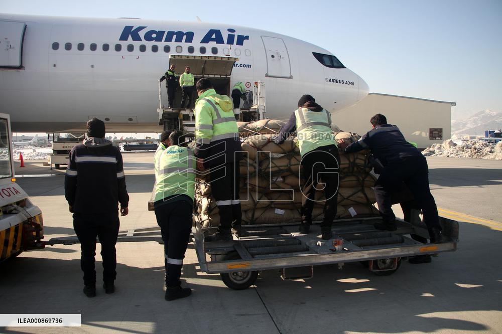AFGHANISTAN-KABUL-PINE NUTS-CHINA-CARGO FLIGHT