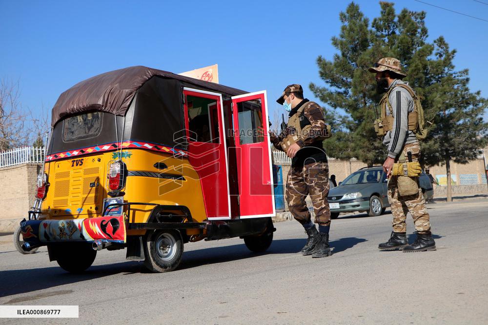 AFGHANISTAN-HERAT-GUNSHOT-CHECKPOINT