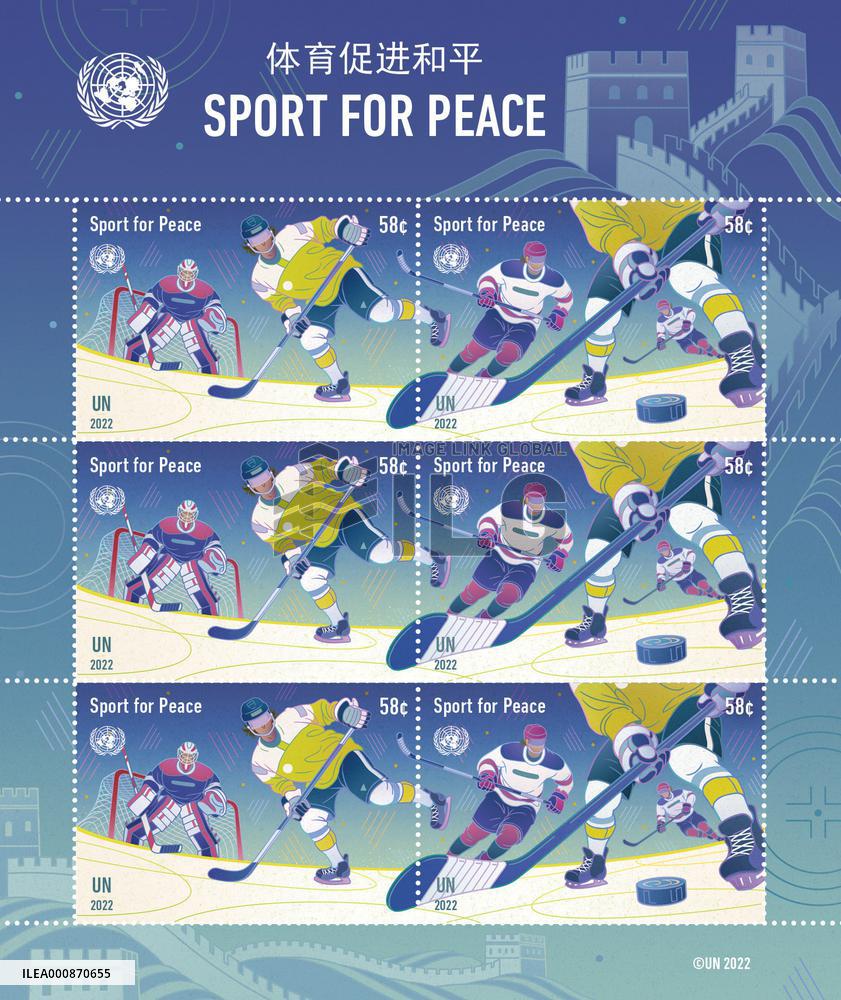 UN-STAMPS-2022 BEIJING WINTER OLYMPICS-RELEASE