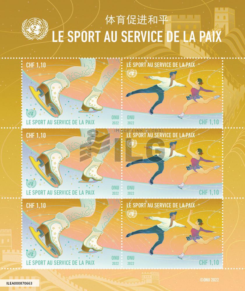 UN-STAMPS-2022 BEIJING WINTER OLYMPICS-RELEASE