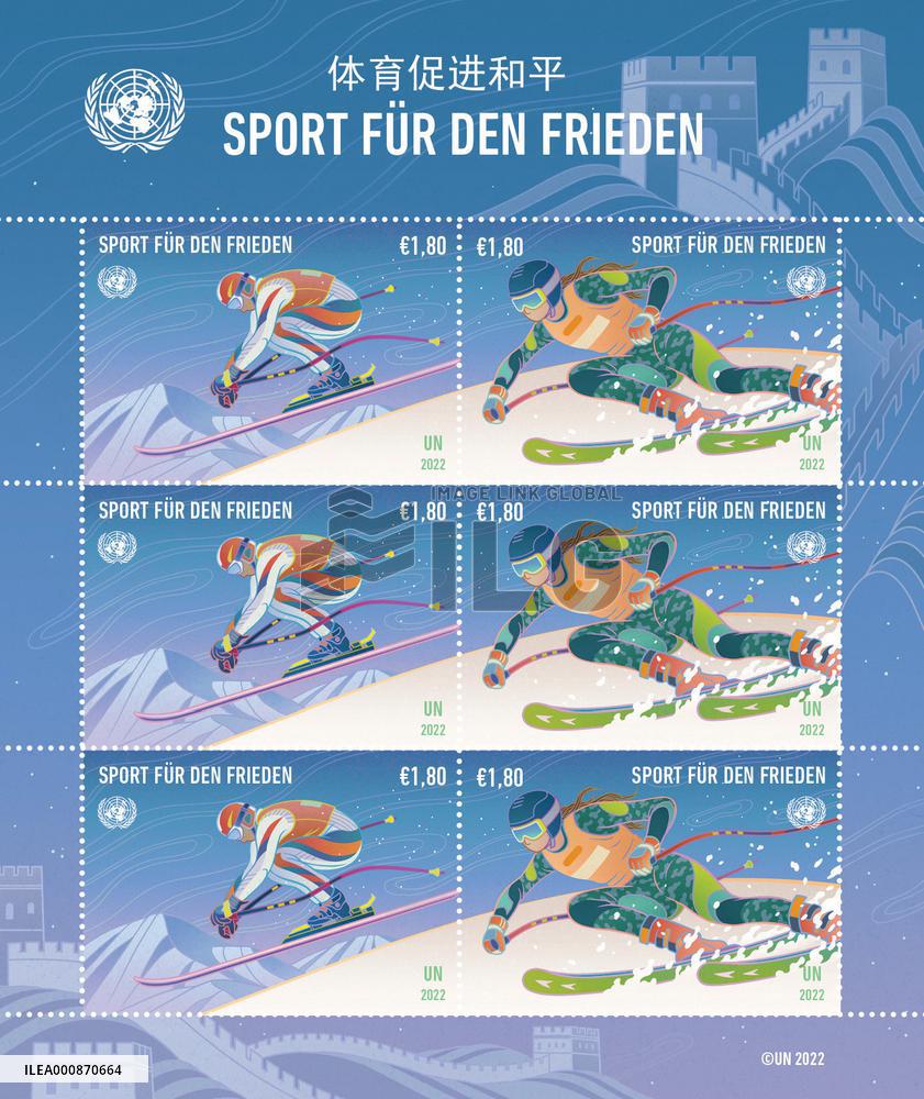 UN-STAMPS-2022 BEIJING WINTER OLYMPICS-RELEASE