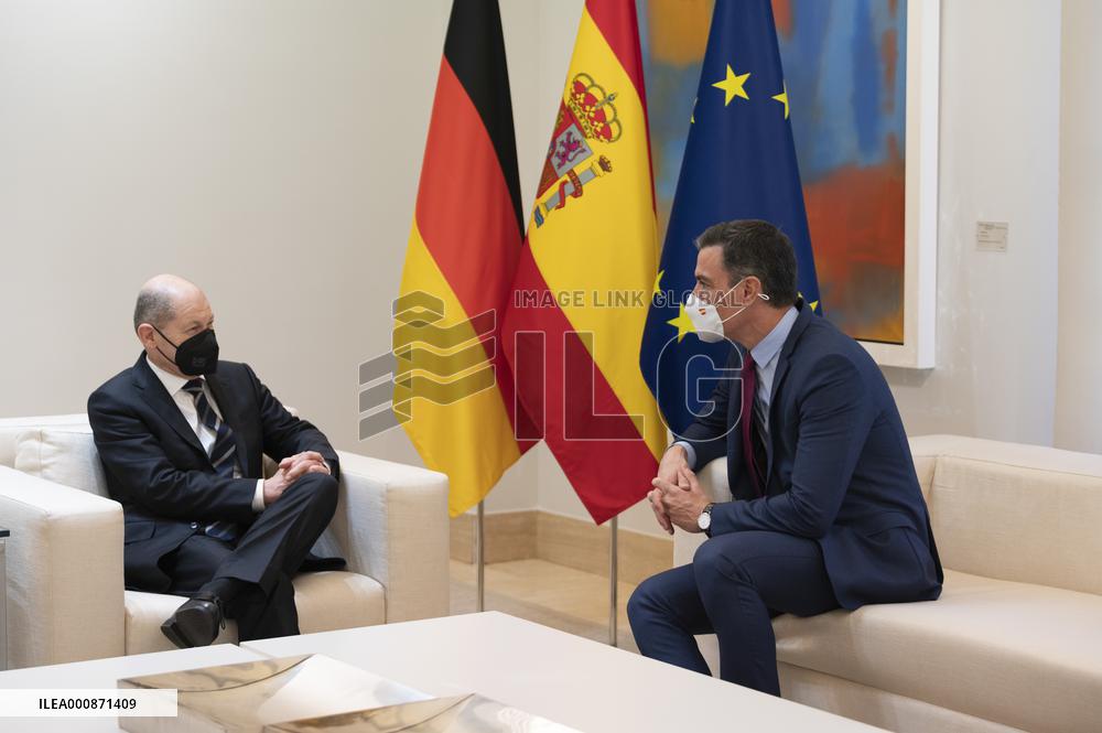 SPAIN-MADRID-PM-GERMANY-CHANCELLOR-MEETING
