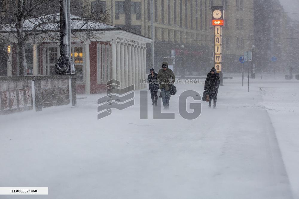 LATVIA-RIGA-STORM