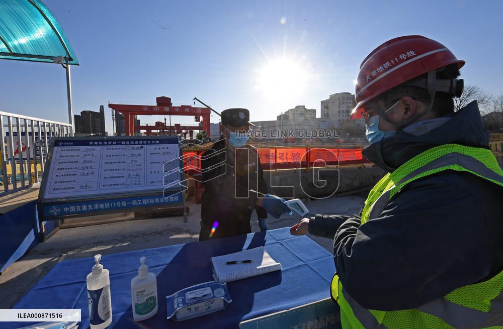 CHINA-TIANJIN-COVID-19-CONSTRUCTION (CN)