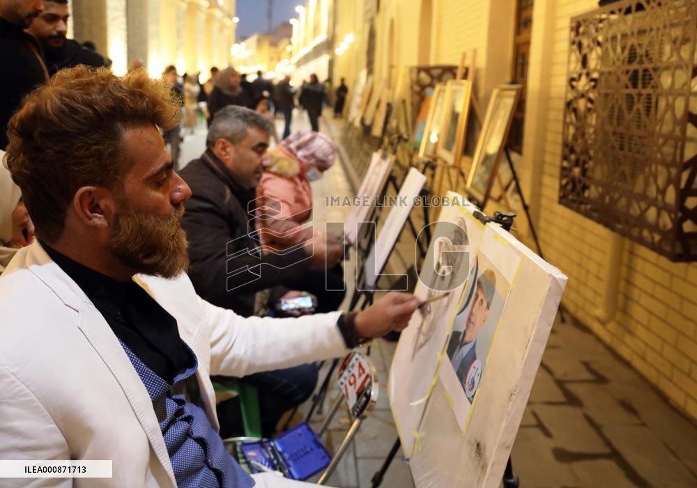 IRAQ-BAGHDAD-STREET-CULTURAL EVENING