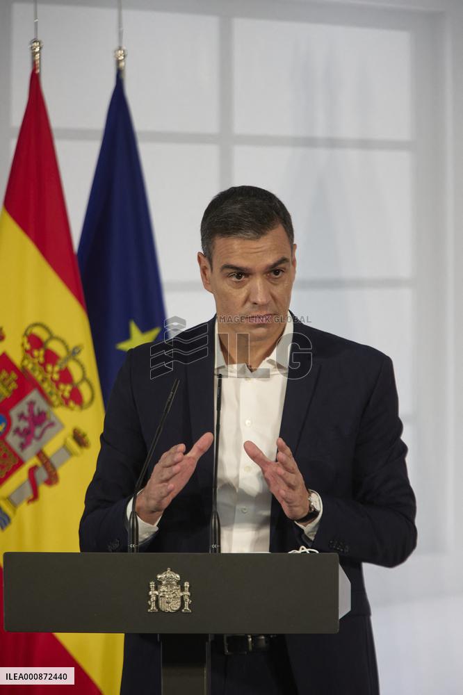 Pedro Sanchez At Mental Health And Covid-19 Event - Madrid