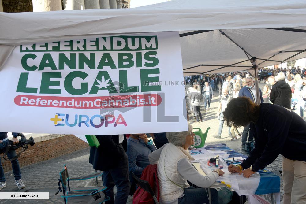 Petition for referendum on liberalising cannabis - Rome