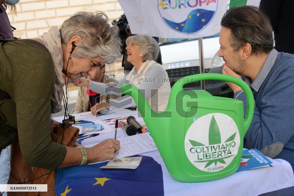 Petition for referendum on liberalising cannabis - Rome