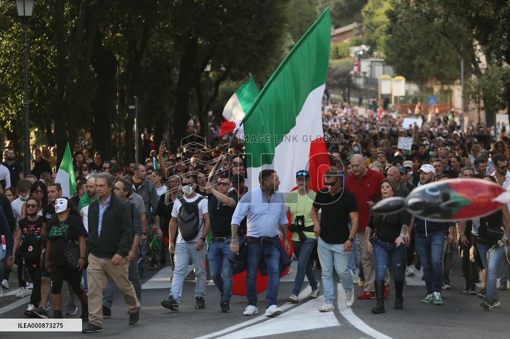 Protest Against Green Pass - Rome