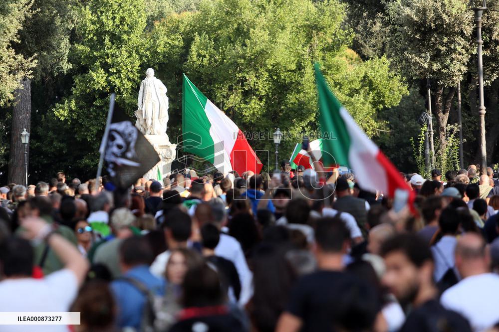 Protest Against Green Pass - Rome