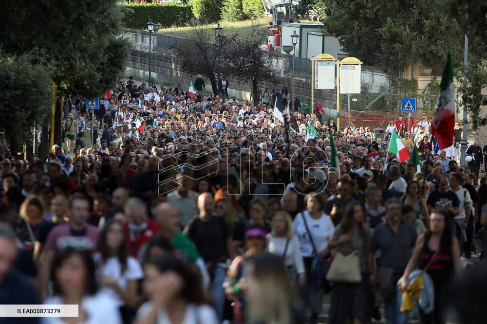 Protest Against Green Pass - Rome