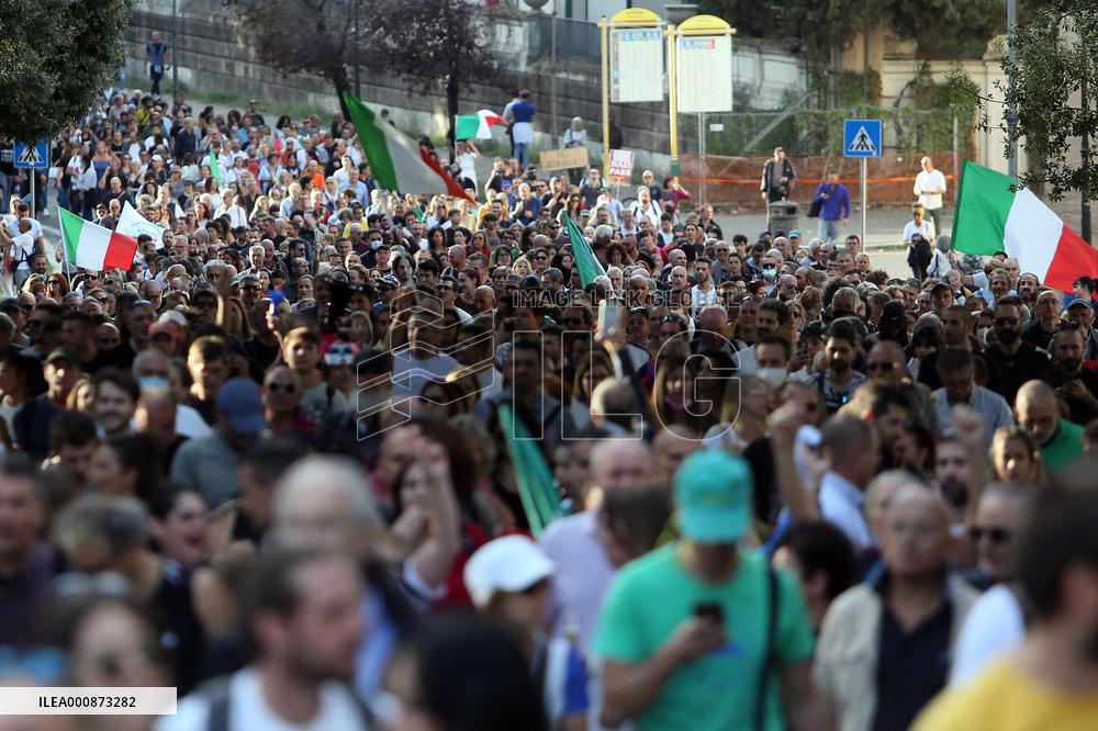 Protest Against Green Pass - Rome