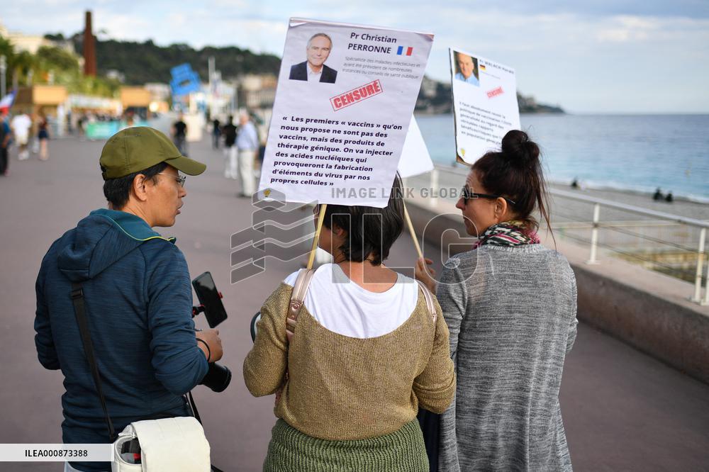 Anti health pass demonstration in Nice