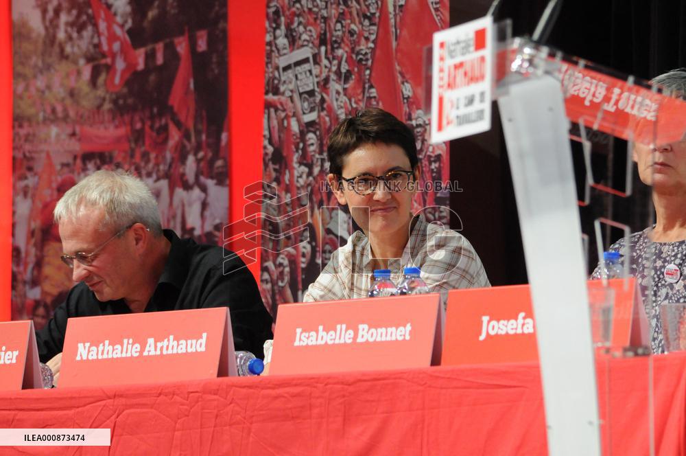 Nathalie Arthaud campaign meeting - Paris