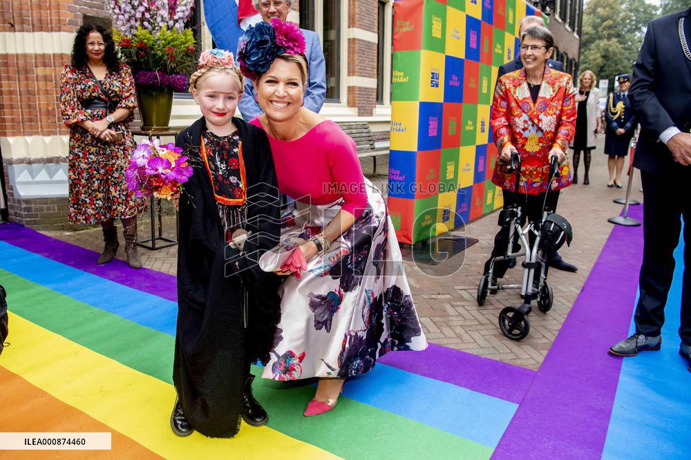 Queen Maxima At The Opening Of The Exhibition Viva La Frida - Assen