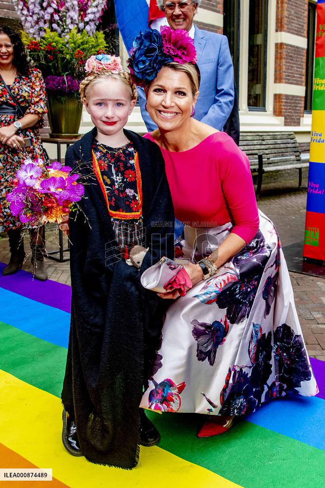 Queen Maxima At The Opening Of The Exhibition Viva La Frida - Assen