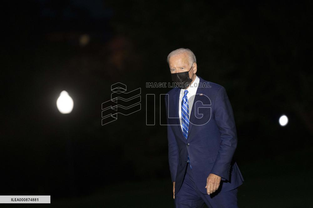 President Joe Biden returns to the White House