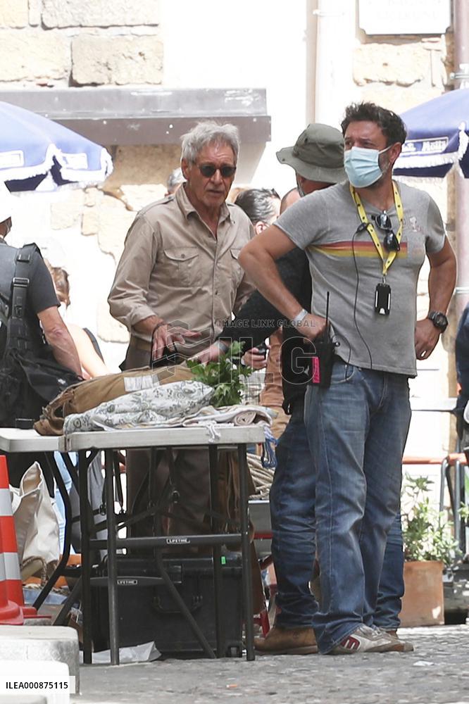 Harrison Ford Filming Scenes Of Indiana Jones 5 - Sicily