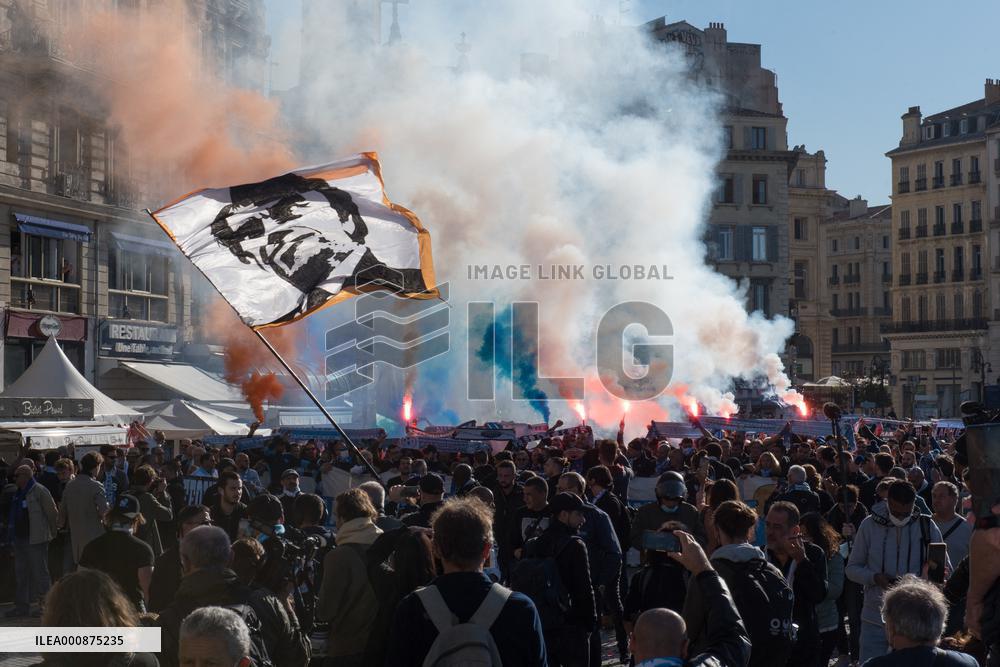Bernard Tapie Funeral - Marseille