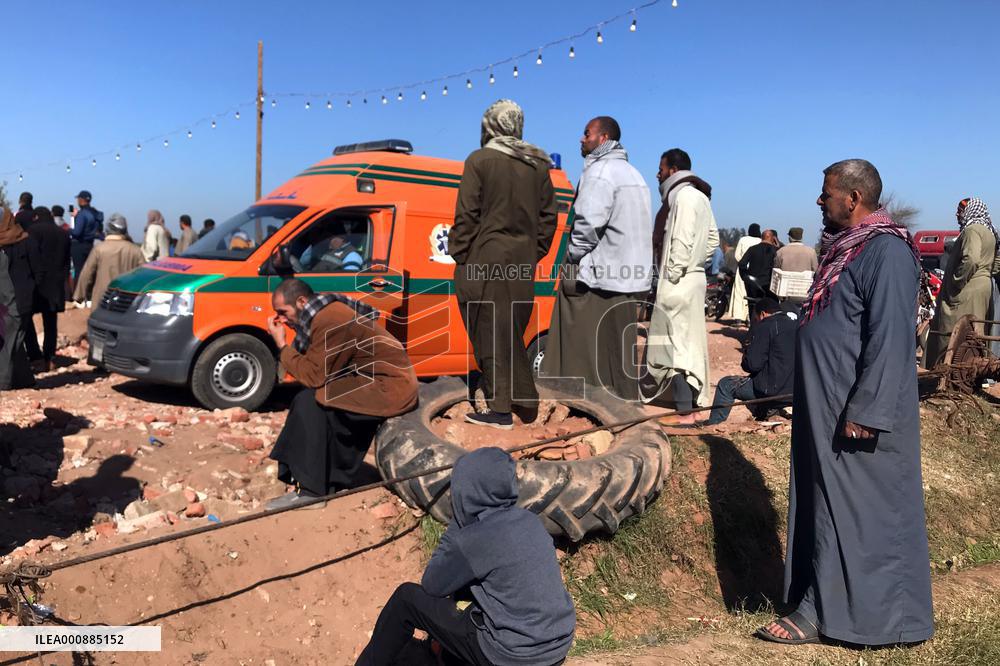EGYPT-GIZA-TRUCK-ACCIDENT-RESCUE