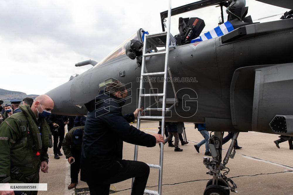 GREECE-TANAGRA-RAFALE FIGHTER JETS-RECEIVING